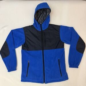 Columbia Big Boys Ethan Pond Jacket Size 18/20 Blue Black Reversible